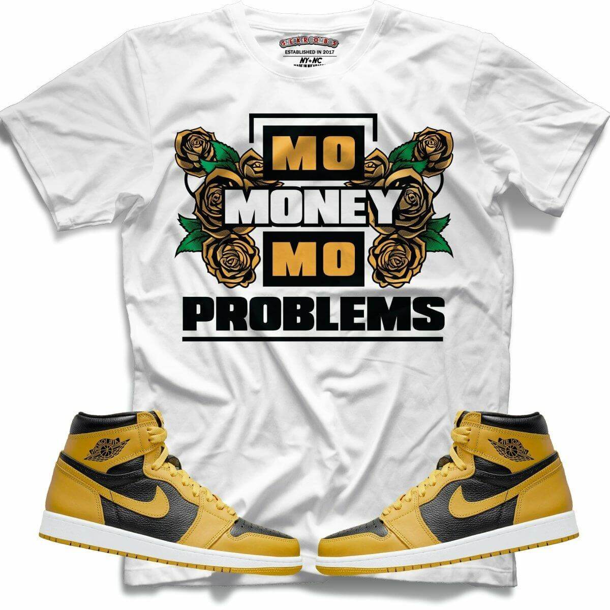 Mo Money Mo Problems (Retro 1 Pollen) T-Shirt - Lucid Soles