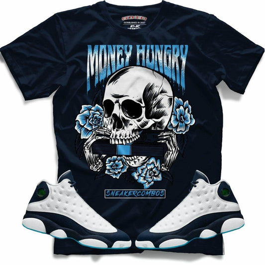 Money Hungry (Retro 13 Obsidian) T-Shirt - Lucid Soles