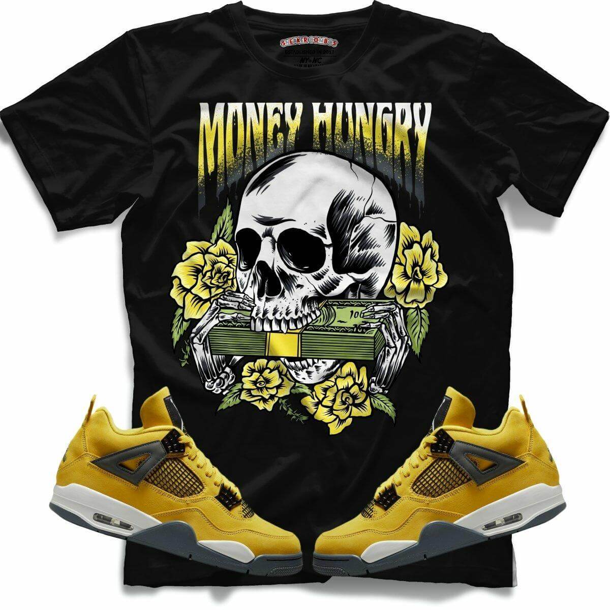 Money Hungry (Retro 4 Lightning) T-Shirt - Lucid Soles