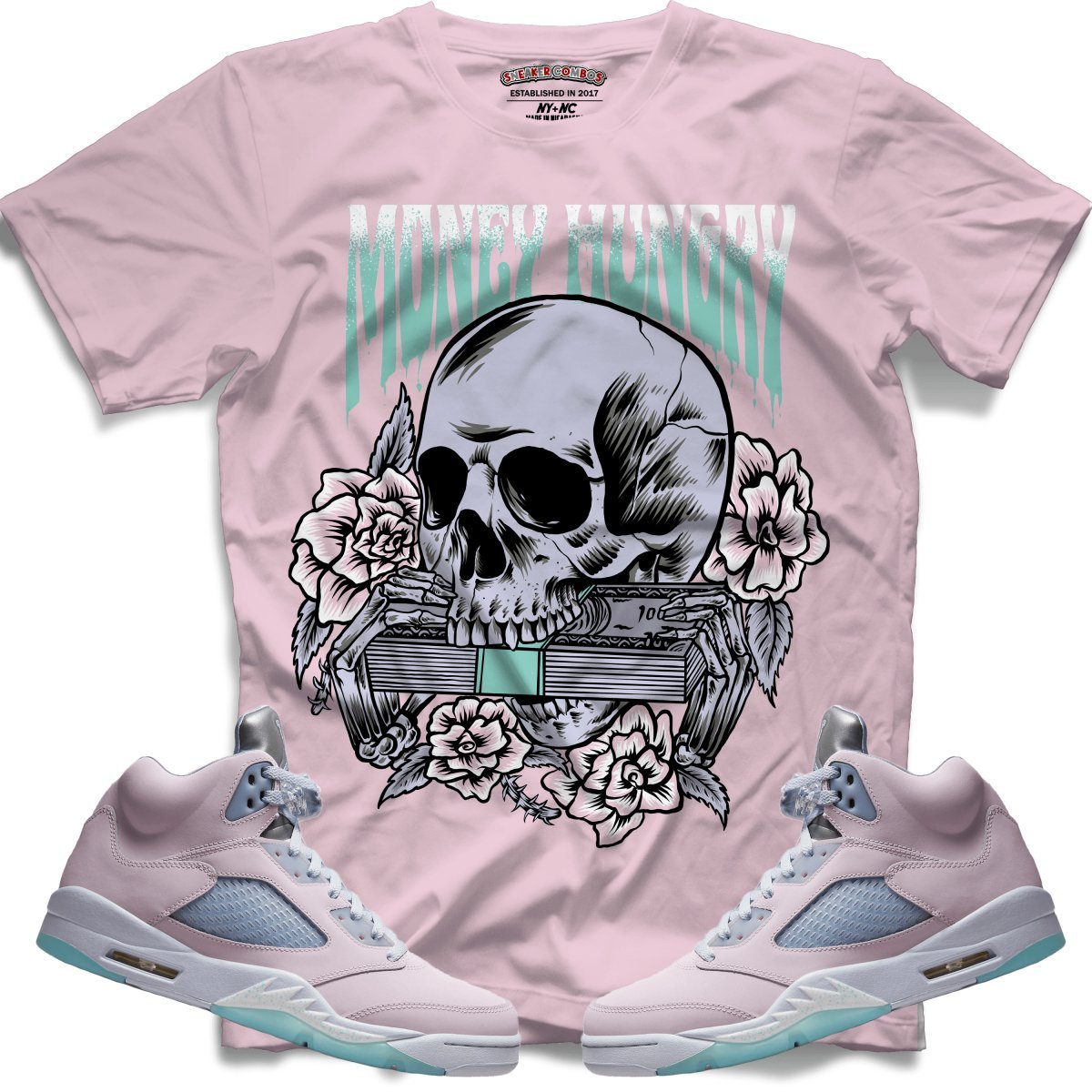Money Hungry (Retro 5 Easter/Regal) T-Shirt - Lucid Soles