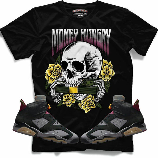 Money Hungry (Retro 6 Bordeaux) T-Shirt - Lucid Soles