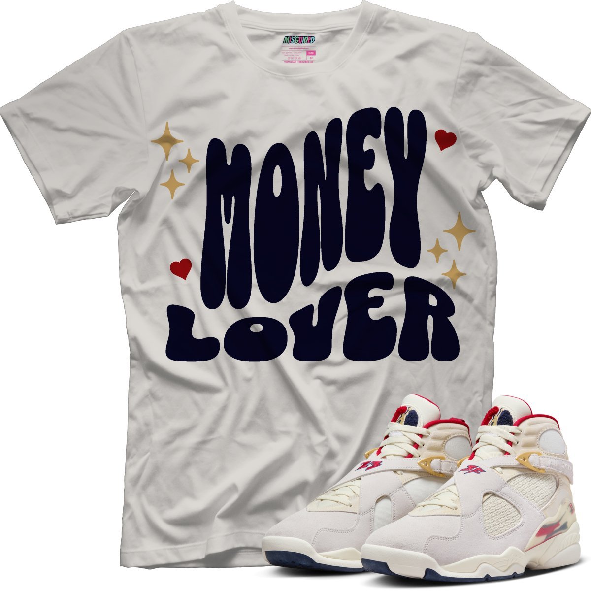 Money Lover (SOLEFLY X AIR JORDAN 8 “MI CASA ES SU CASA”) T-Shirt - Lucid Soles