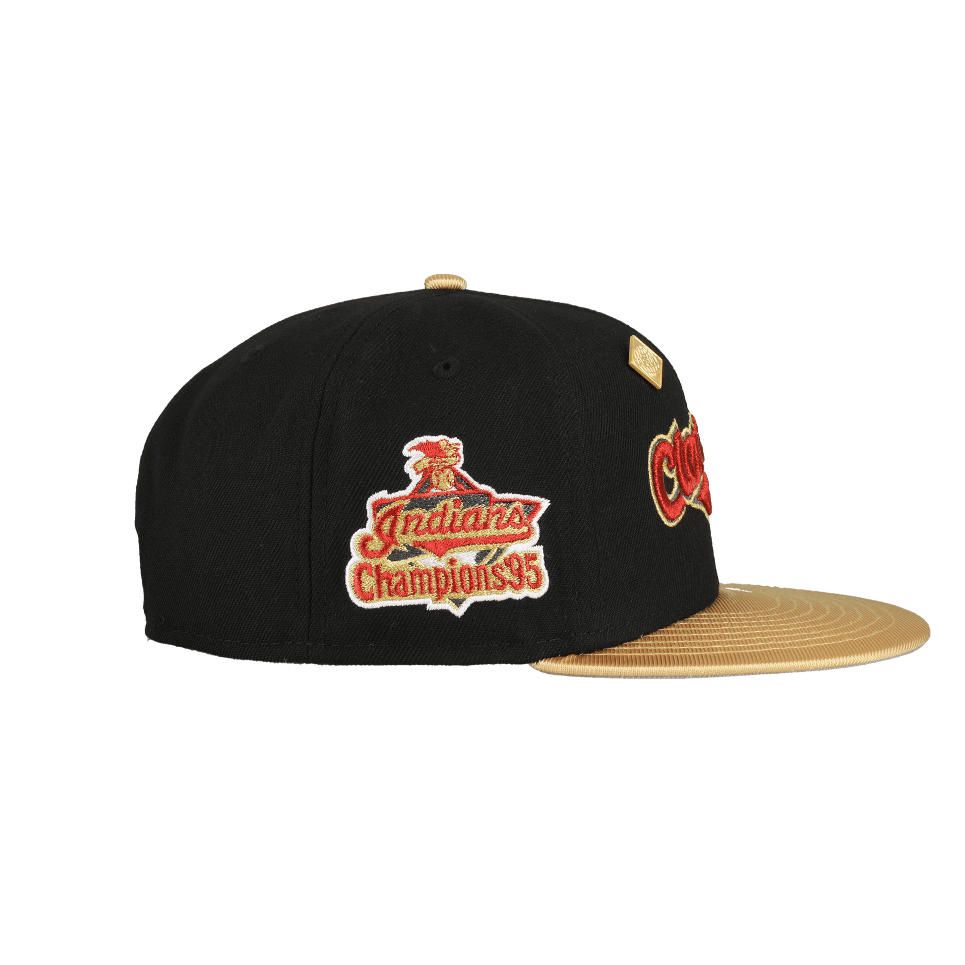 Cleveland Indians Black 1995 Champions Patch 59Ffity Fitted Hat - Lucid Soles