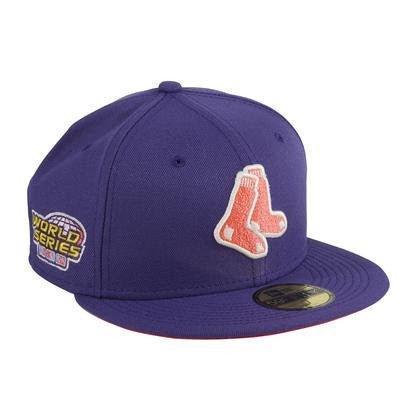 New Era 59Fifty Boston Red Sox 2004 World Series Patch Alternate Hat - Purple - Lucid Soles