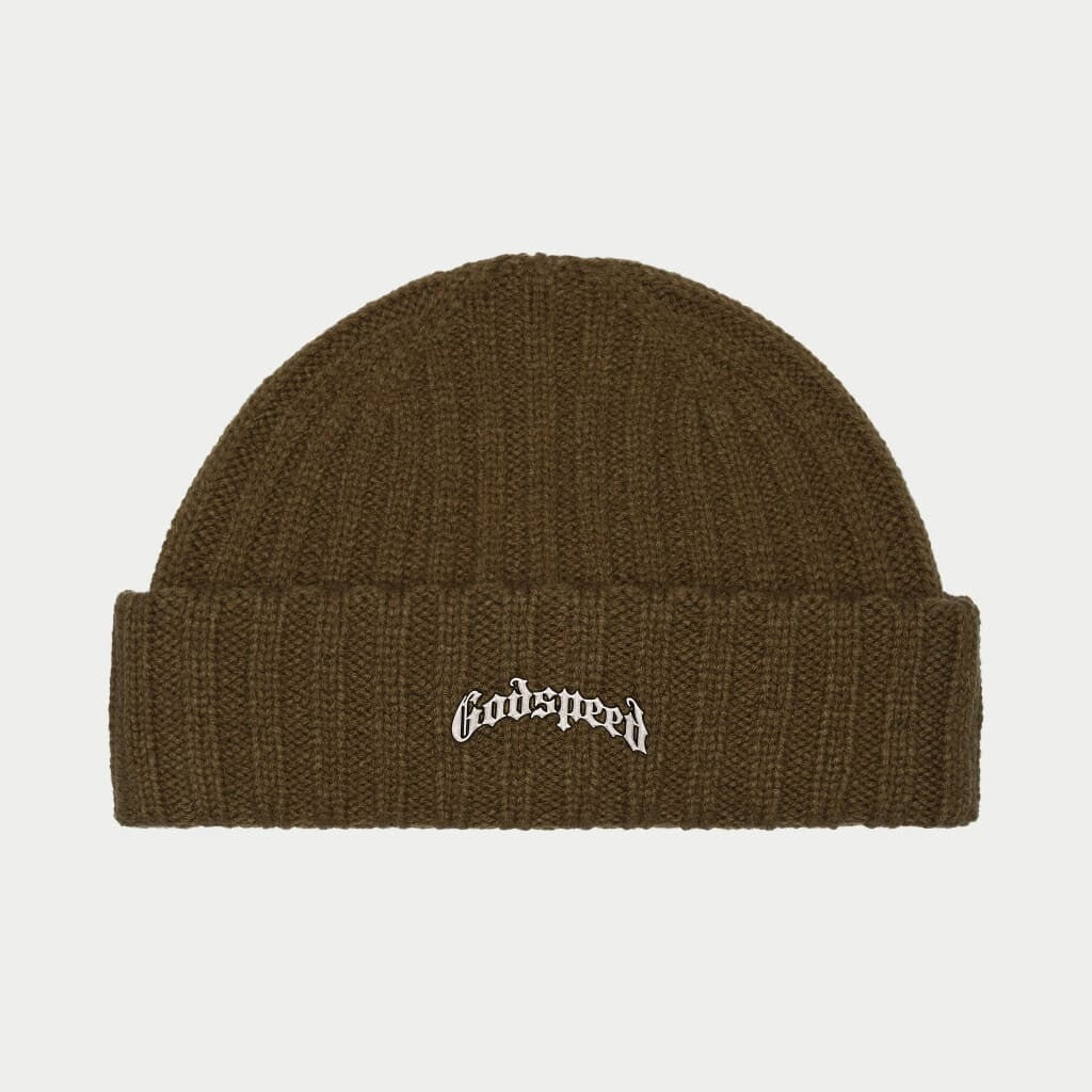 Godspeed Og Logo Emblem Beanie - Olive - Lucid Soles