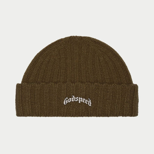 Godspeed Og Logo Emblem Beanie - Olive - Lucid Soles