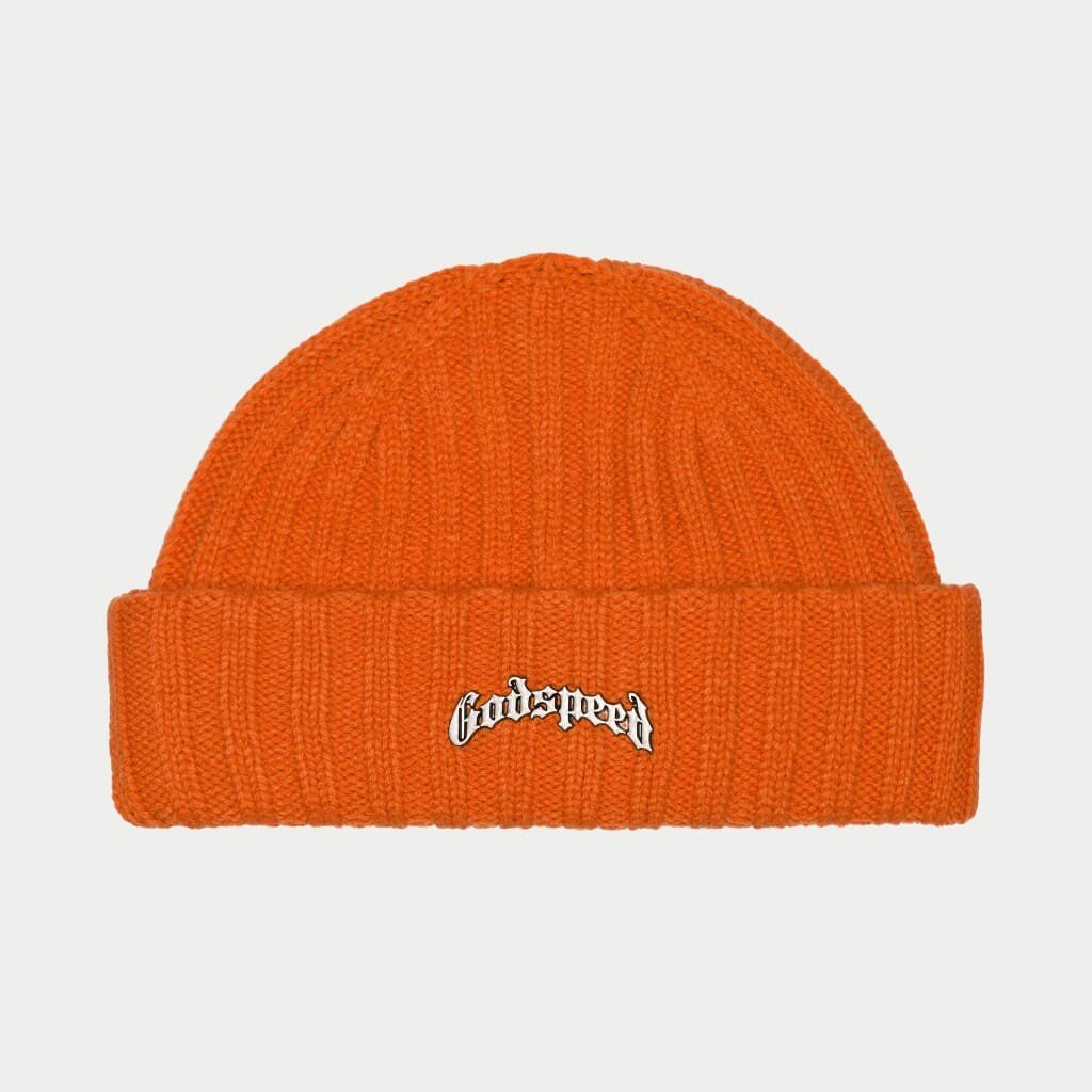 Godspeed Og Logo Emblem Beanie - Orange - Lucid Soles