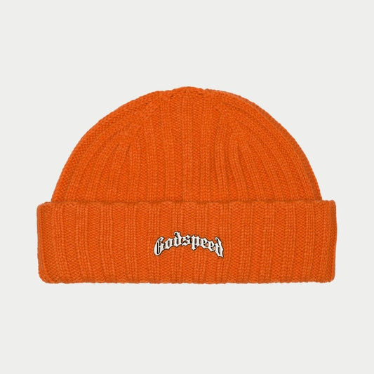 Godspeed Og Logo Emblem Beanie - Orange - Lucid Soles