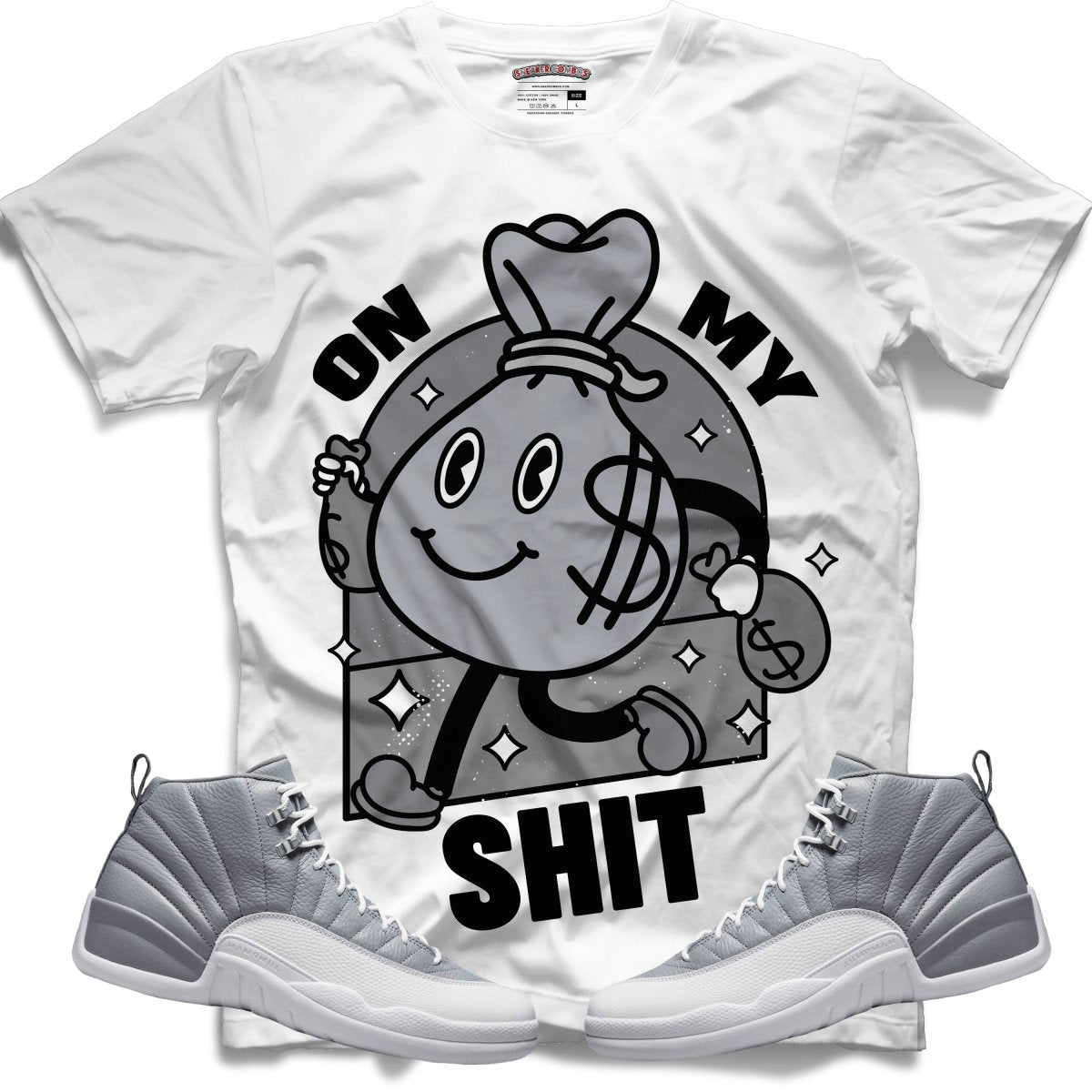On My Shit (Retro 12 Stealth) T-Shirt - Lucid Soles