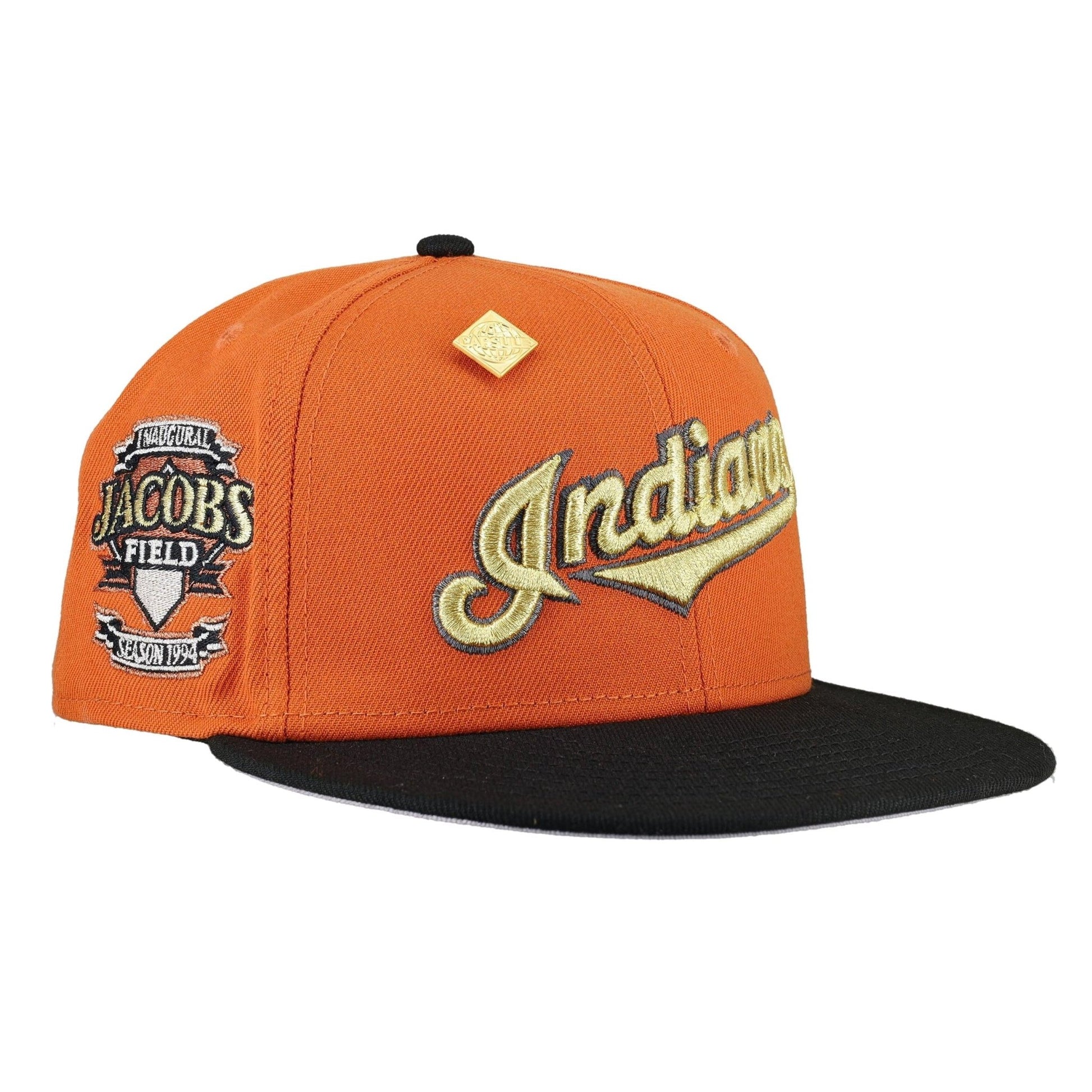 Cleveland Indians Orange Inaugural Season Patch 59Ffity Fitted Hat - Lucid Soles