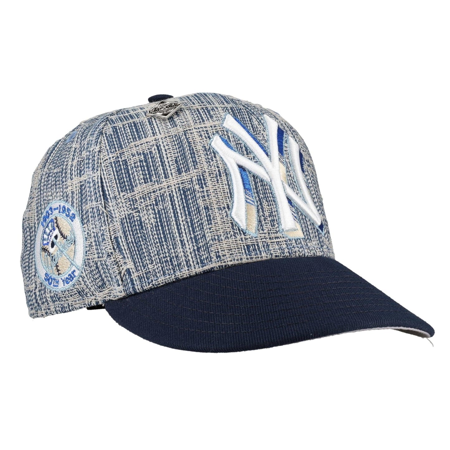 New York Yankees Distressed Denim 50th Season Patch 59Fifty Fitted Hat - Lucid Soles