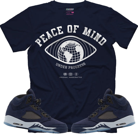 Peace Of Mind (Air Jordan 5 Midnight Navy) T-Shirt - Lucid Soles