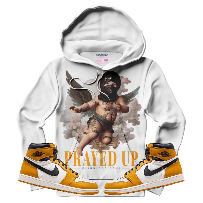 Prayed Up (Air Jordan 1 Retro High OG 'Yellow Ochre) Hoodie - Lucid Soles