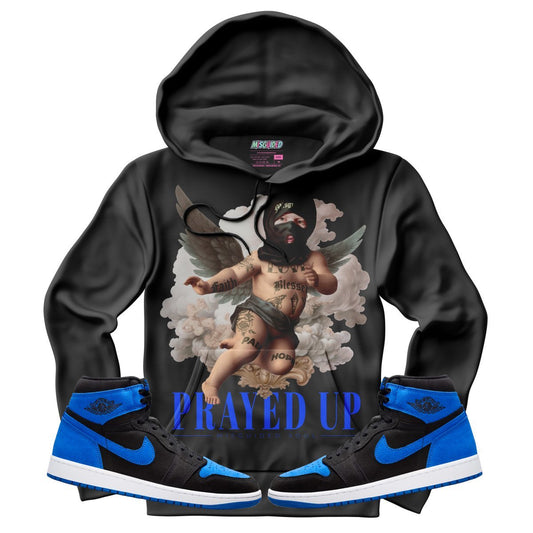 Prayed Up (Air Jordan 1 Royal Reimagined) Hoodie - Lucid Soles