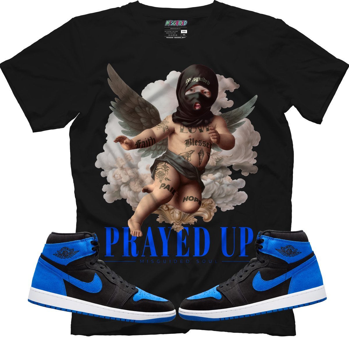 Prayed Up (Air Jordan 1 Royal Reimagined) T-Shirt - Lucid Soles