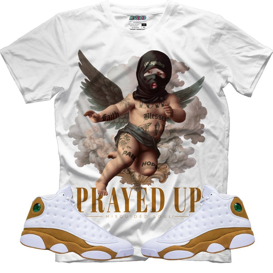 Prayed Up (Air Jordan 13 Wheat) T-Shirt - Lucid Soles