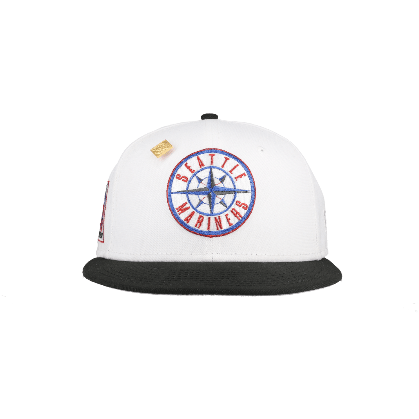 Seattle Mariners Pure White 40th Anniversary Patch 59Ffity Fitted Hat - Lucid Soles