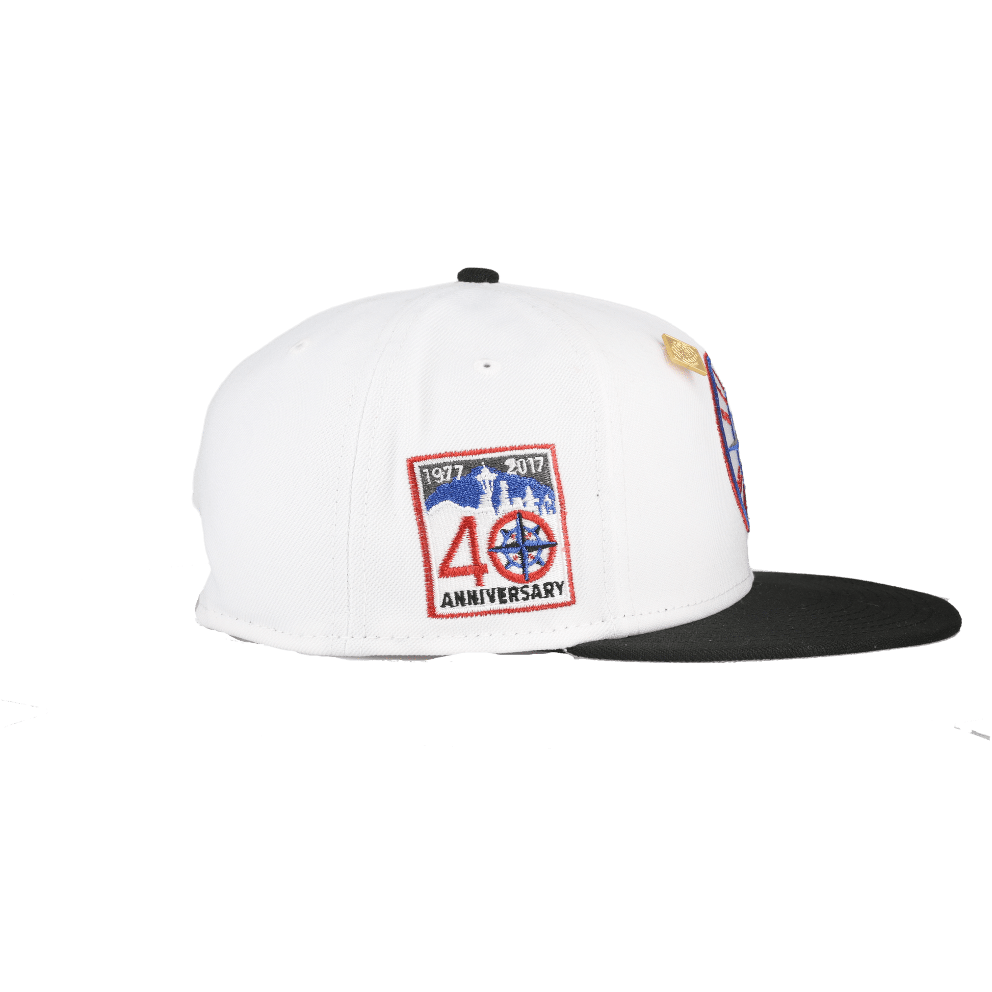 Seattle Mariners Pure White 40th Anniversary Patch 59Ffity Fitted Hat - Lucid Soles