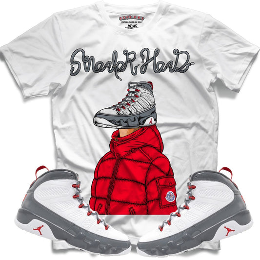 Real Sneaker Head (Retro 9 Fire Red) T-Shirt - Lucid Soles