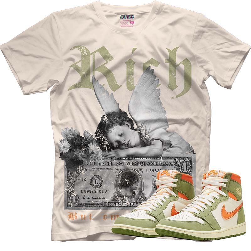 Rich But Empty Inside (AIR JORDAN 1 HIGH OG CRAFT “CELADON”) T-Shirt - Lucid Soles