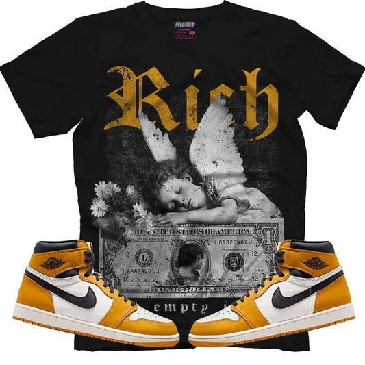 Rich But Empty Inside (Air Jordan 1 Retro High OG 'Yellow Ochre') T-Shirt - Lucid Soles