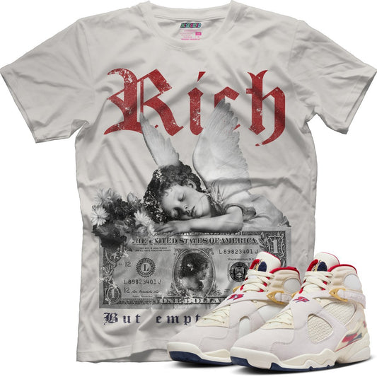 Rich But Empty Inside (SOLEFLY X AIR JORDAN 8 “MI CASA ES SU CASA”) T-Shirt - Lucid Soles