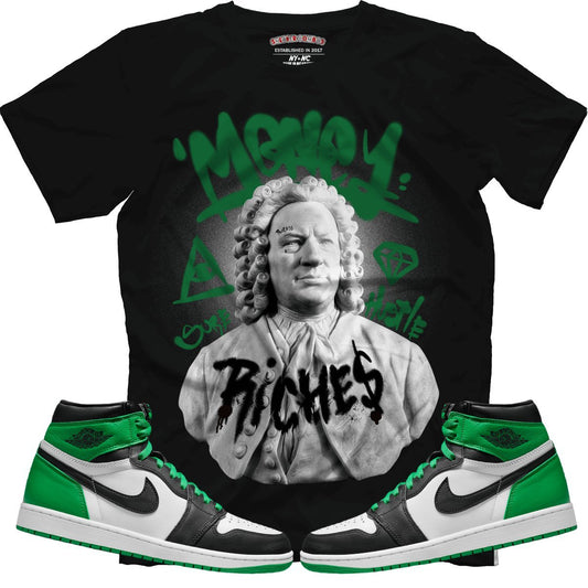 Riches (Air Jordan 1 Lucky Green) T-Shirt - Lucid Soles
