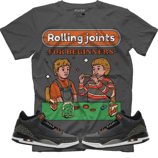 Rolling Joints For Beginners (Air Jordan 3 Fear) T-Shirt - Lucid Soles