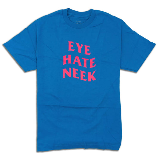 Anti Social Social Club Eye Hate Neek Tee Blue - Lucid Soles