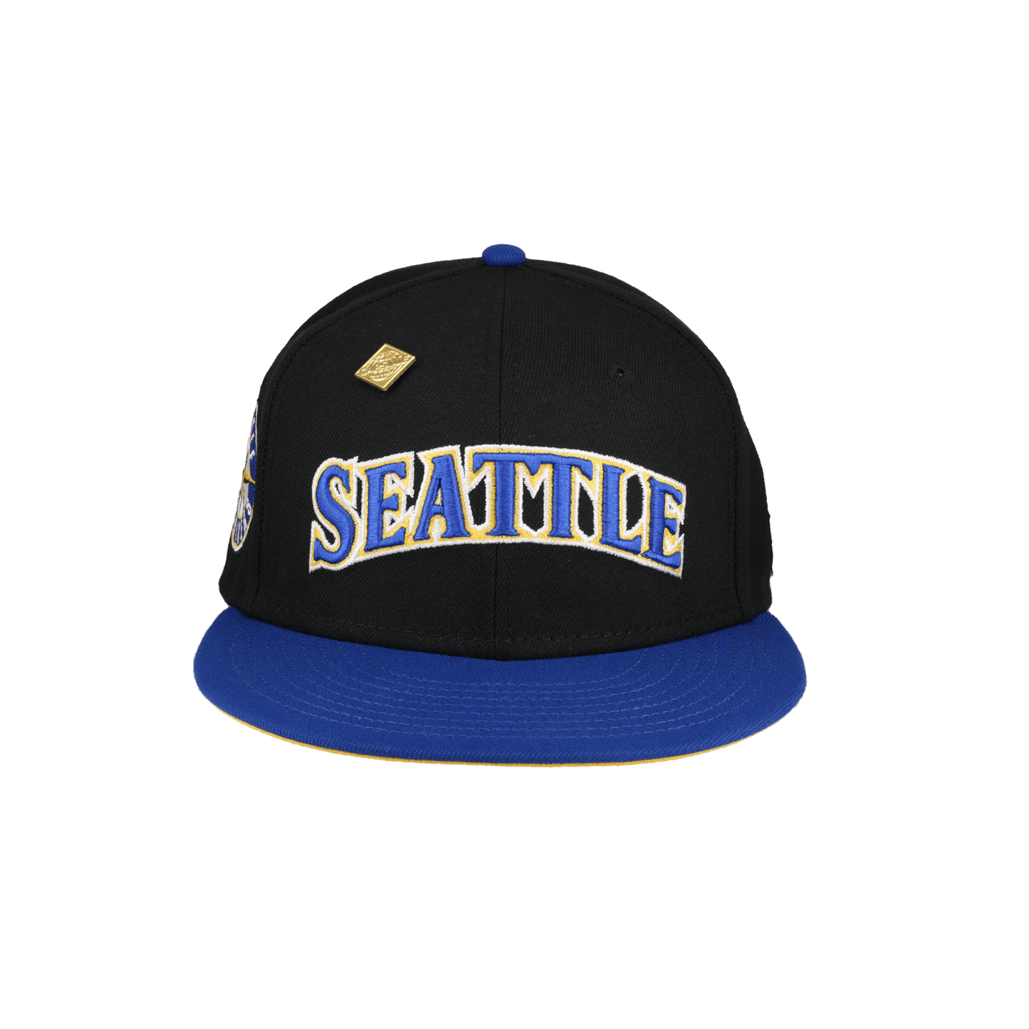 Seattle Mariners Script compass Logo Black New Era 59Fifty Fitted Hat - Lucid Soles