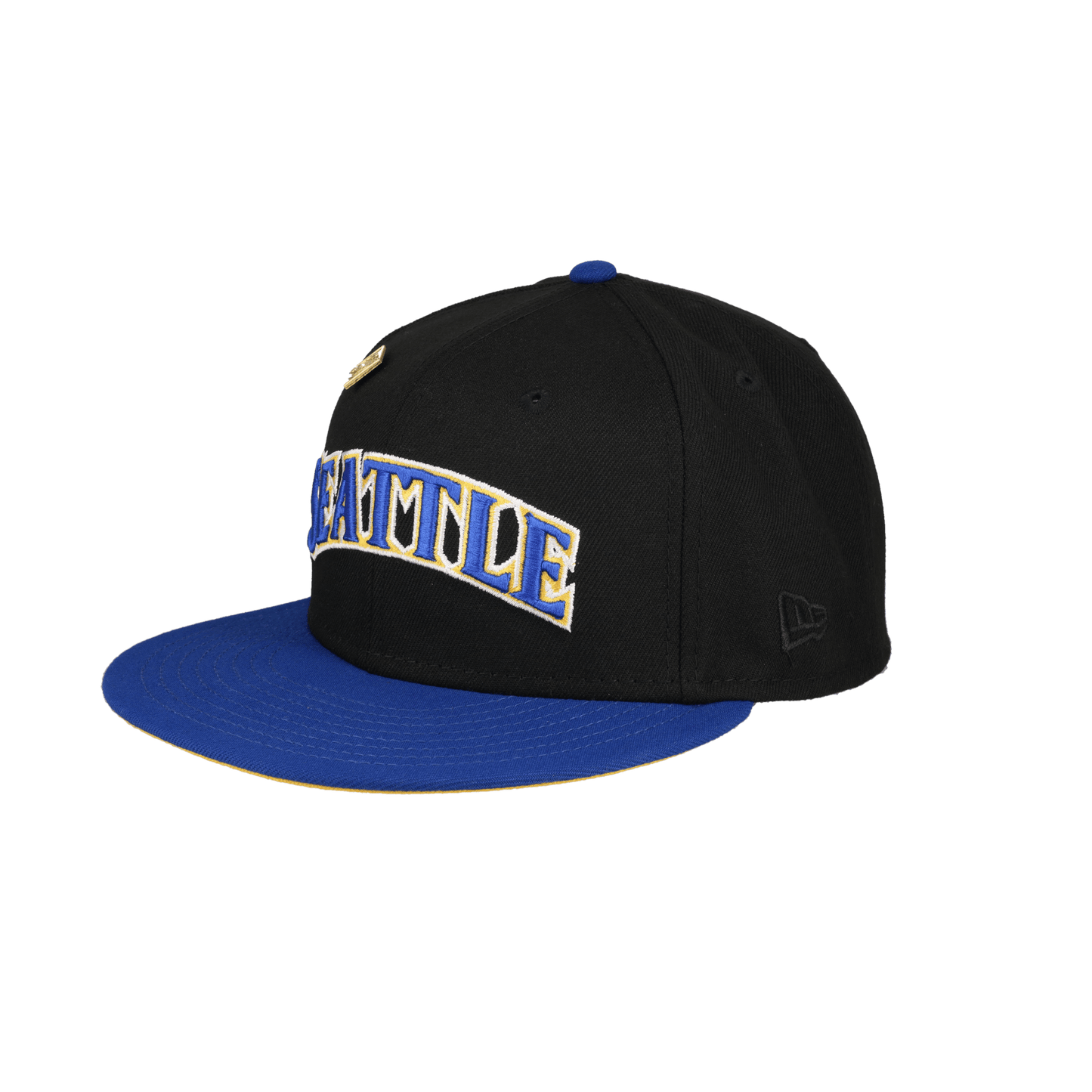 Seattle Mariners Script compass Logo Black New Era 59Fifty Fitted Hat - Lucid Soles