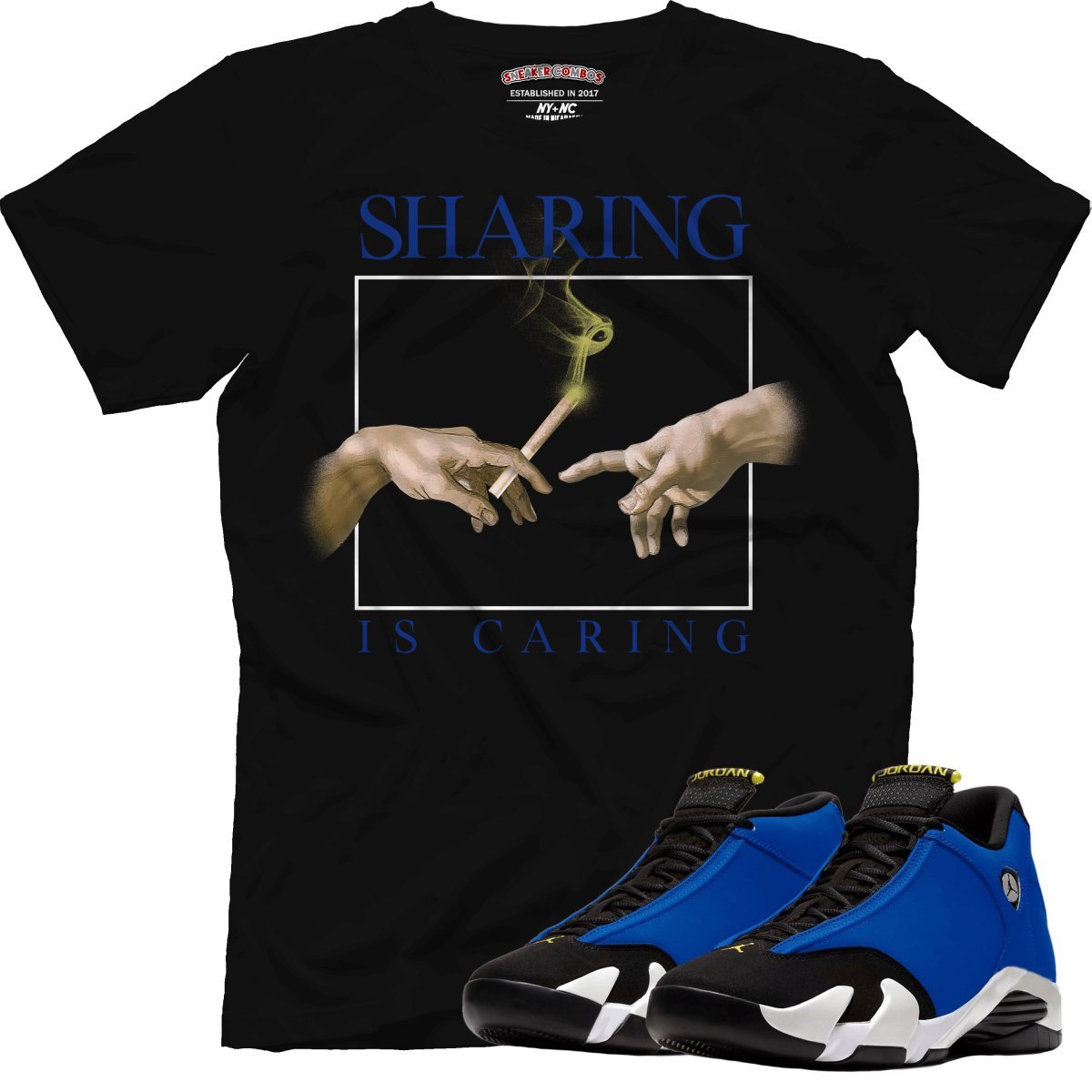 Sharing Is Caring (Retro 14 Laney) T-Shirt - Lucid Soles