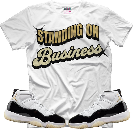 Standing On Business (Air Jordan 11 Gratitude) T-Shirt - Lucid Soles