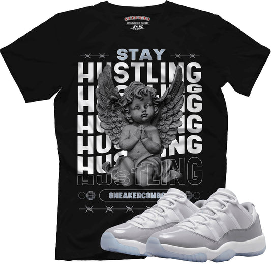 Stay Hustling (Air Jordan 11 Cement Grey) T-Shirt - Lucid Soles