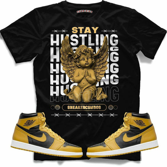 Stay Hustling (Retro 1 Pollen) T-Shirt - Lucid Soles