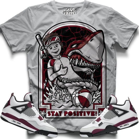 Stay Positive (PSG Retro 4's) T-Shirt - Lucid Soles