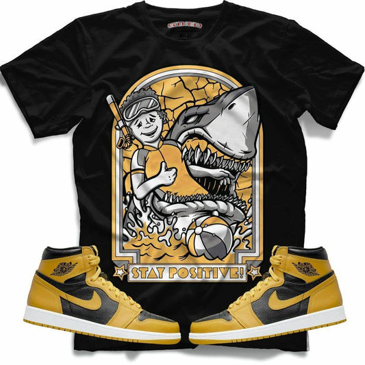 Stay Positive (Retro 1 Pollen) T-Shirt - Lucid Soles