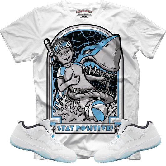 Stay Positive (Retro 11 Legend Blue) T-Shirt - Lucid Soles