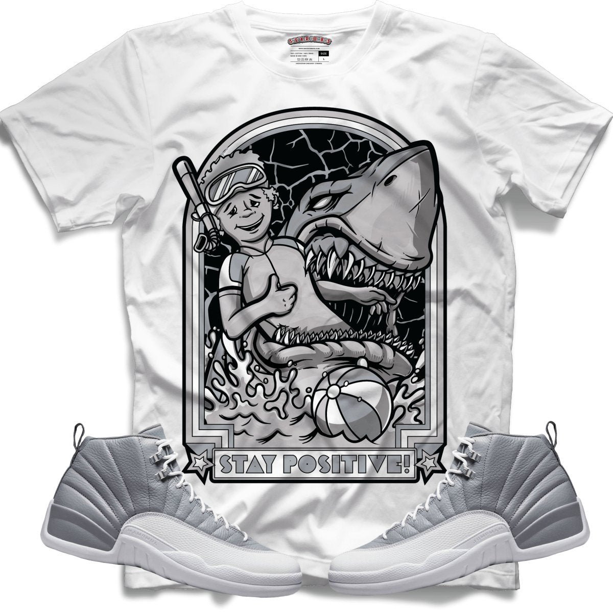 Stay Positive (Retro 12 Stealth) T-Shirt - Lucid Soles
