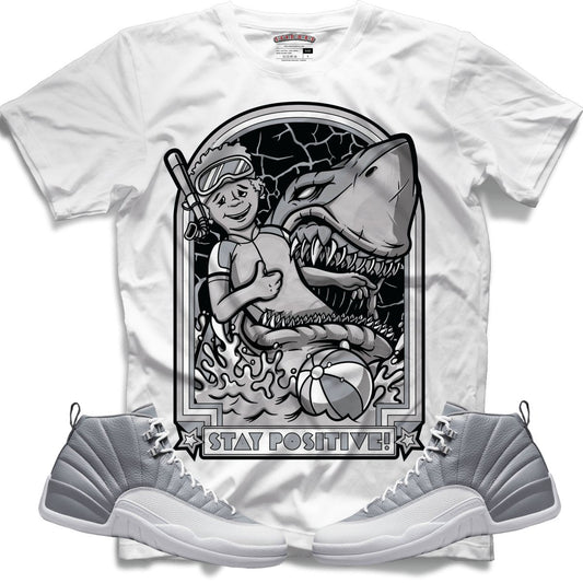 Stay Positive (Retro 12 Stealth) T-Shirt - Lucid Soles