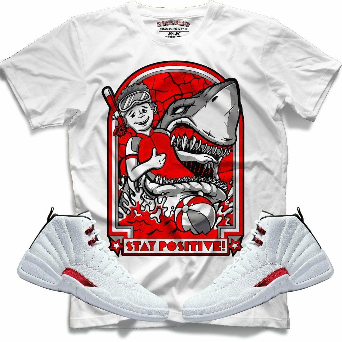 Stay Positive (Retro 12 Twist) T-Shirt - Lucid Soles