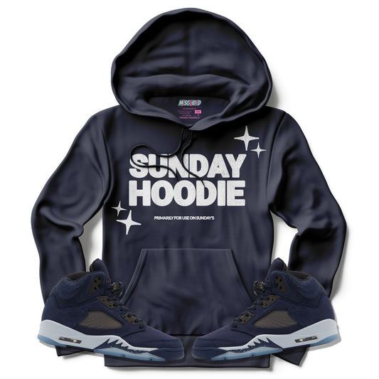 Sunday Hoodie (Air Jordan 5 Midnight Navy) Hoodie - Lucid Soles