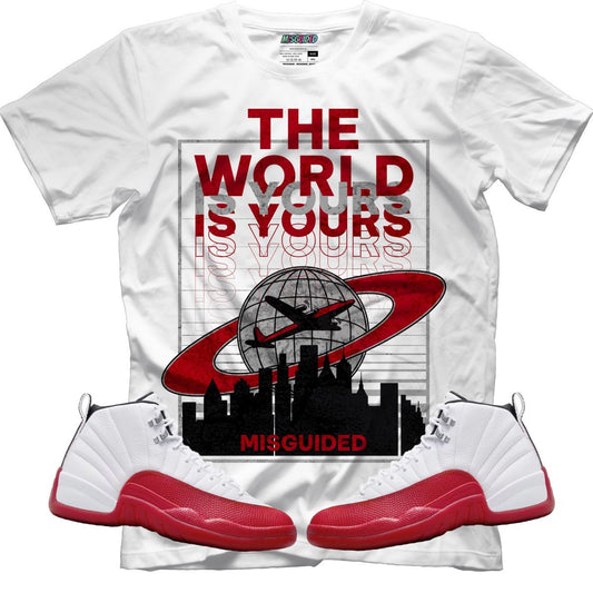 The World Is Yours (Air Jordan 12 Cherry) T-Shirt - Lucid Soles