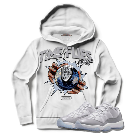Time Flies (Air Jordan 11 Cement Grey) Hoodie - Lucid Soles