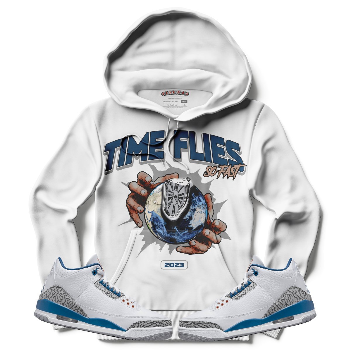 Time Flies (Air Jordan 3 “Wizards” PE) Hoodie - Lucid Soles