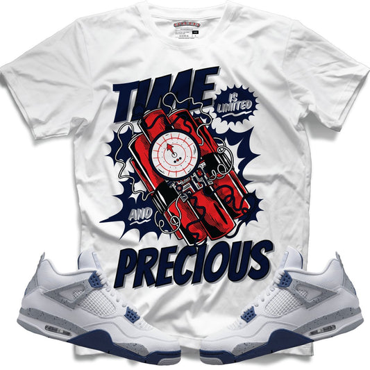 Time Ticking (Retro 4 Midnight Navy) T-Shirt - Lucid Soles