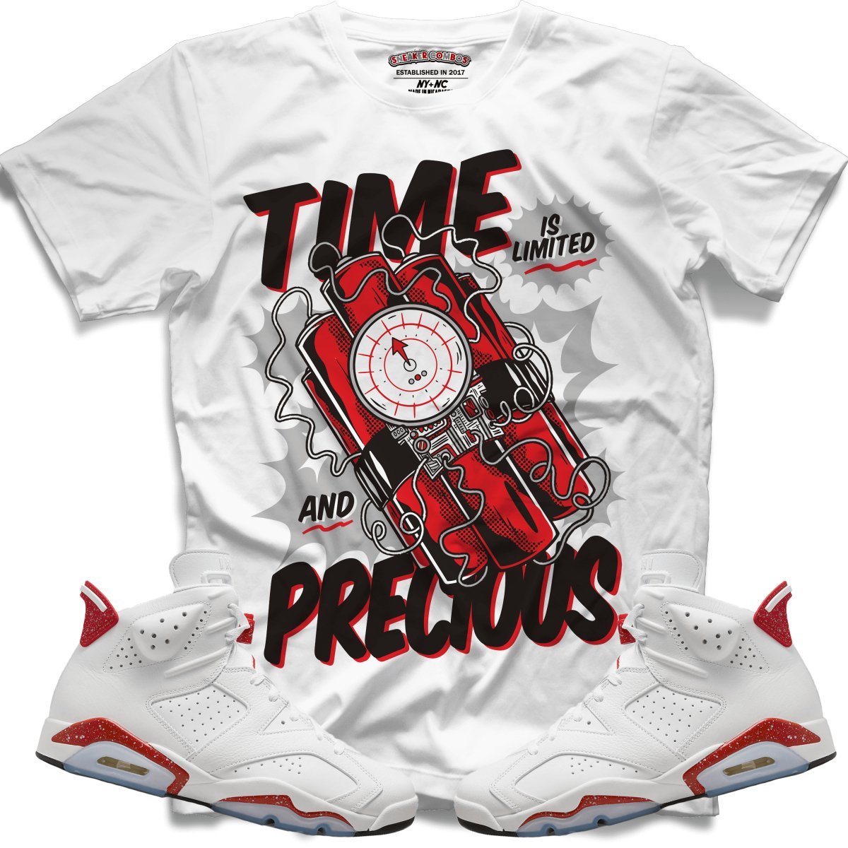 Time Ticking (Retro 6 Red Oreo) T-Shirt - Lucid Soles