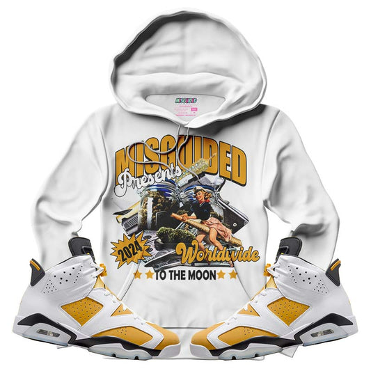 To The Moon (Air Jordan 6 Retro Yellow Ochre) Hoodie - Lucid Soles