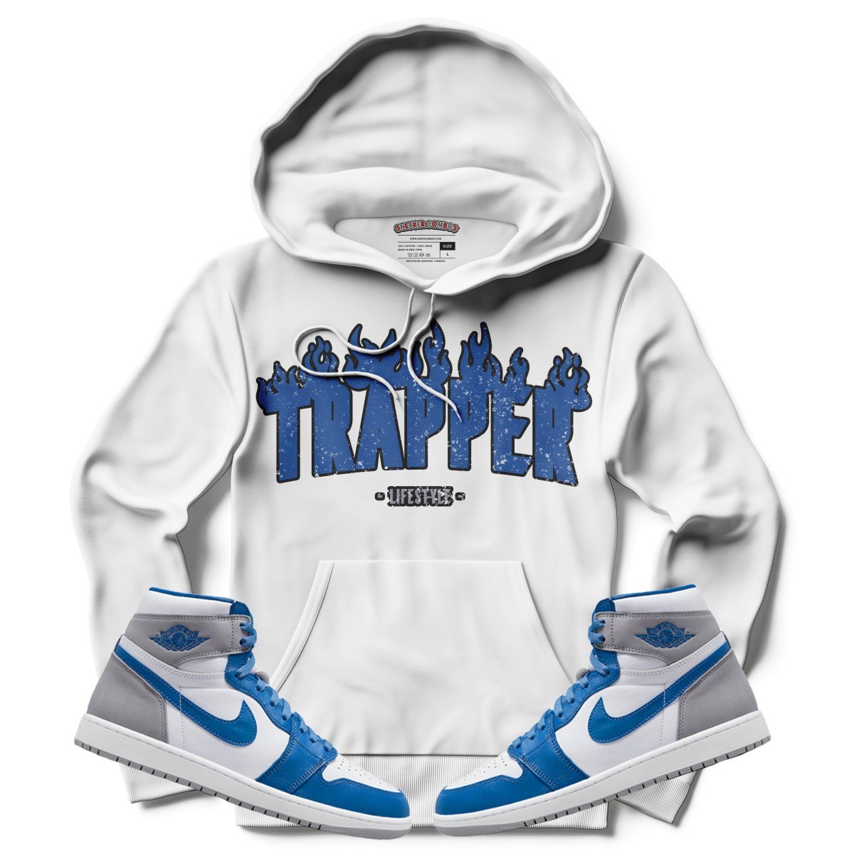 Trapper (Retro 1 True Blue) Hoodie - Lucid Soles