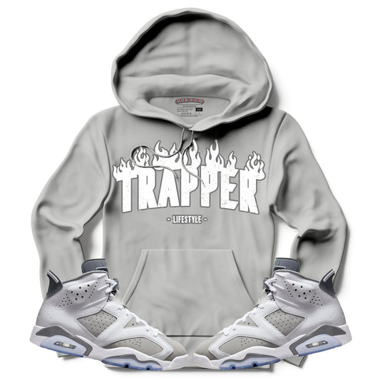 Trapper (Retro 6 Cool Grey) Hoodie - Lucid Soles
